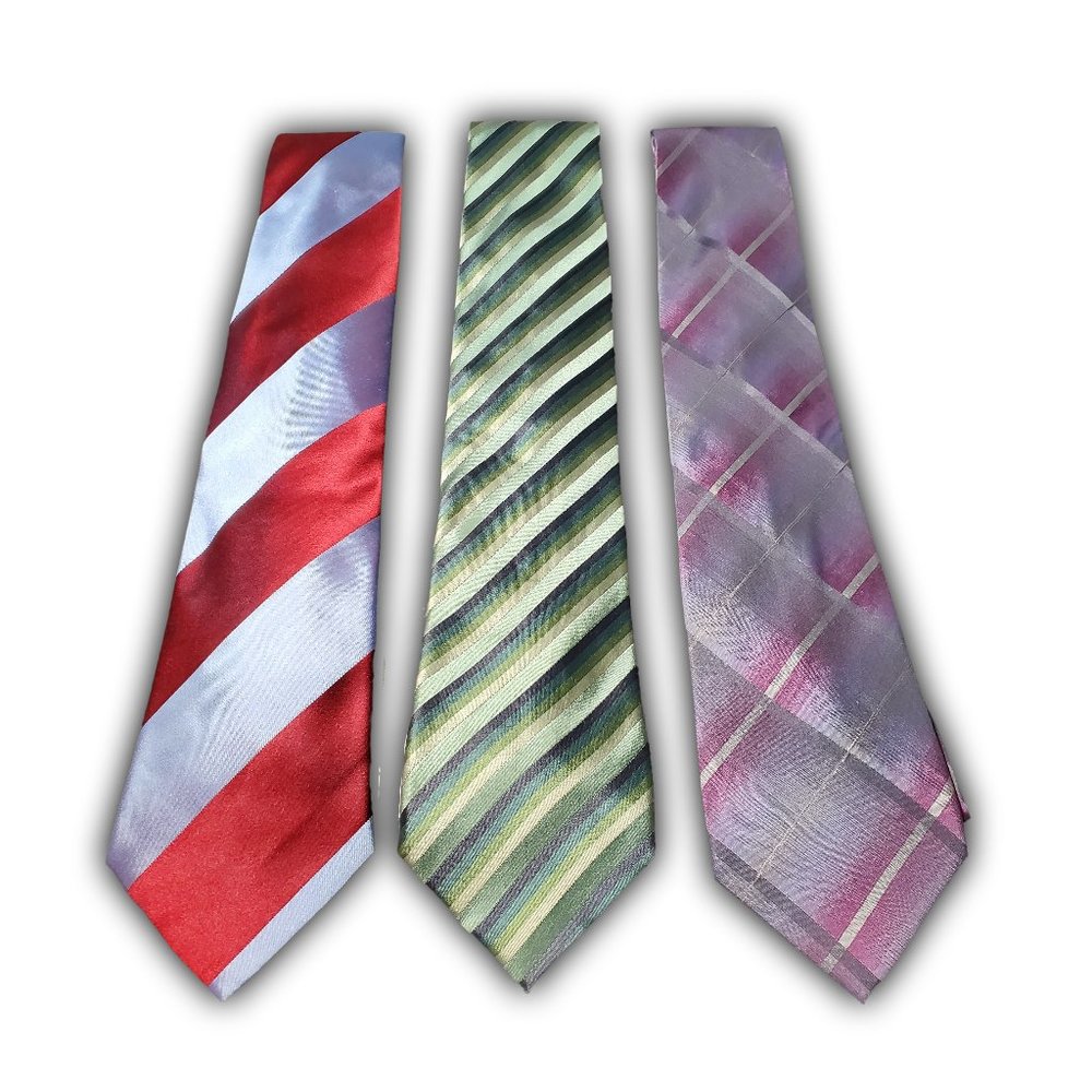 Kenneth Cole Reaction Men's Silk Tie Set of Three